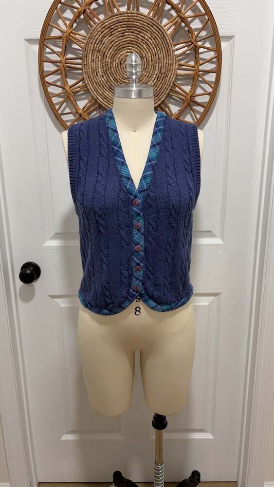 Vintage Portraits by Northern Isles Cable Knit Sweater Vest